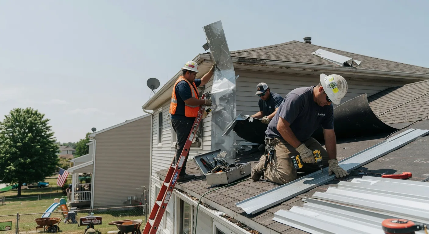 Storm Damage Metal Roof Repair in Plymouth, NY